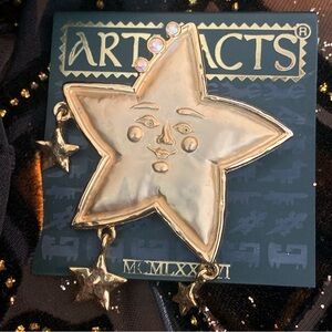 NEW Vintage Artifacts STAR Brooch